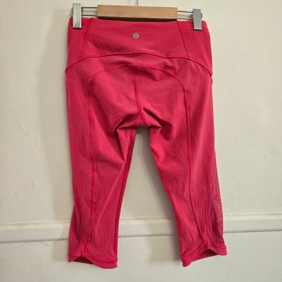Lululemon Sun Runner Crop *17" Fuchsia Pink - Picture 6 of 8